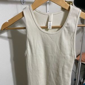 NWOT SOLD OUT Skims Cotton Rib Long Tank in bone